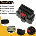 thumbnail image 4 of 1 juego de conector de enchufe hembra de 16 pines para faro para Ford, conector de terminal No.334721601, 4 of 7