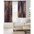 thumbnail image 2 of Yellow Forest Blackout Curtains for Bedroom/Living Room, Thermal Insulated Kitchen Curtains, Pine Tree Summer Botanical Modern Art Grommet Darkening Window Treatment Drapes 52"x84"x2, 2 of 8