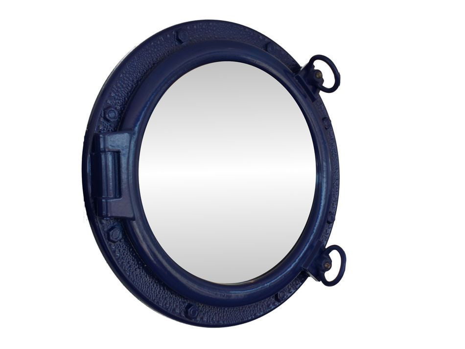Navy Blue Porthole Mirror 20 Ship, Oversized Porthole Mirror