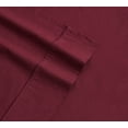 thumbnail image 2 of Brooklyn Loom Classic Cotton 200 Thread Count Solid Percale 100% Cotton Deep Pocket Burgundy 3-Piece Twin XL, All Season, Adult Size, OEKO-TEX Certified, 2 of 7