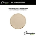 thumbnail image 4 of Champion Sports 11" Safety Softballs - Sponge Rubber Core - Syntex Leather Cover - Medium Compression - pack of 12 - Level 10 (Ages 12+), Optic Yellow, 4 of 5
