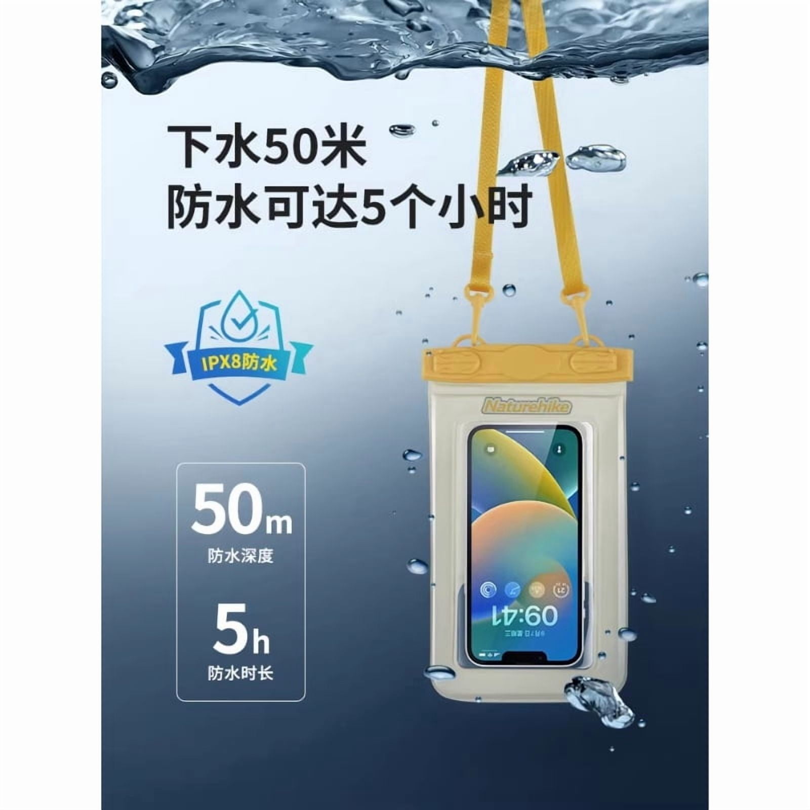 Waterproof Phone Pouch for Swimming, IPX8 Dry Bag with Touch Screen Floatable Design, Universal Waterproof Case for Kayaking Beach Snorkeling