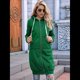thumbnail image 4 of Sudadera con Capucha y Cremallera para Mujer, Chaqueta Informal de Larga para Otoño, Chaquetas Largas de Otoño con Bolsillos, Túnica Verde Hierba L, 4 of 9