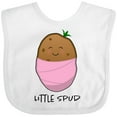 thumbnail image 3 of Inktastic Little Spud Pink Boys or Girls Baby Bib, 3 of 4