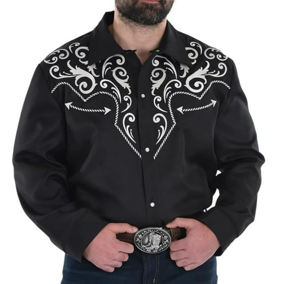 AMSCAN Cowboy Style Western, Button-Up Shirts (Men's S/M)