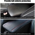 thumbnail image 4 of LAICAIW Four Seasons Universal Armrest Box Mat, Fiber Leather Embossing, Waterproof Armrest Cover Center Console Mat, Car Armrest Seat Cover (Red), 4 of 7