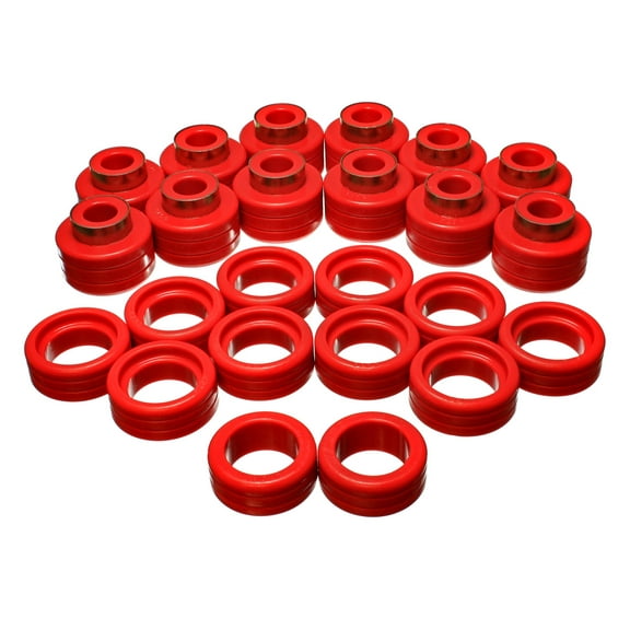 Energy Suspension 92-99 GM Denal XL/Suburban 2WD/Yukon XL 2WD Red Body (Cab) Mount Set