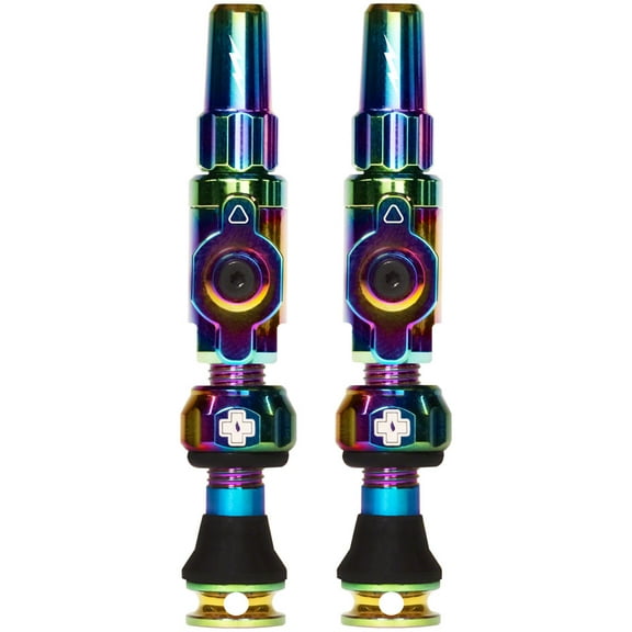Muc-Off Big Bore Lite Tubeless Valve Stems - Small, 30mm, Iridescent