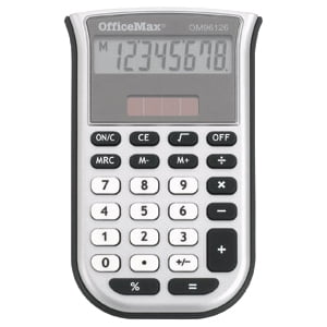 OfficeMax OM96126 Mini Handheld Calculator