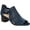 Navy Kidsuede Leather, variant on Bella Vita Womens Illiana Leather Perforated Block Heel