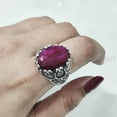 thumbnail image 4 of AAA Ruby Corundum Mens Ring, Natural Ruby Corundum Ring, July Ring, Silver Jewelry, 925 Silver Ring, Gift, Heavy Mens Ring, Arabic Design, Ottoman Style Ring, Christmas, Turkey Mens Signet Ring, 4 of 8