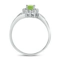 thumbnail image 5 of 14k White Gold Oval Peridot And Diamond Ring, 5 of 6