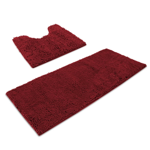 AOACreations Bathroom Rugs Luxury Ultra Soft Chenille Bath Mat 2 Piece