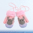 thumbnail image 6 of SILENRADAWN Warm Knitted Gloves for Kids Use Made of Acrylic Pink Color One Pair Fits Winter Days, 6 of 8