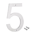 thumbnail image 1 of Uxcell Número de Casa de Acero Inoxidable de 3 Pulgadas Pulido para Buzón de Puerta (Número 5), 1 of 5