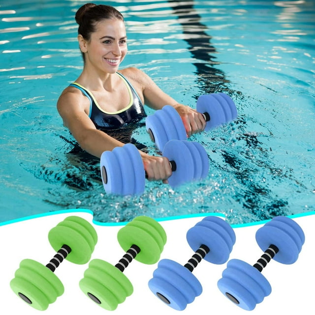Xihbxyly Mancuernas Flotantes de Eva, Equipo para Yoga Acuático y Natación, Material Eva Suave, Agarre de Goma Cómodo, Juego Acuático y Ejercicio, Duraderas y Estables, Juego de Dos.