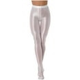 thumbnail image 4 of MSemis Womens Shiny Oil Footed Pantyhose Long Leggings Fitness Workout Sports Tights Yoga Pants, 4 of 7