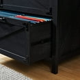 thumbnail image 5 of T4TREAM Farmhouse File Cabinet Lockable Wood 2 Drawer Lateral for Home Office, Black, 5 of 8