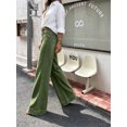thumbnail image 4 of Women's High Waisted Wide Leg Jeans Green Denim Baggy Casual Pants, 4 of 7