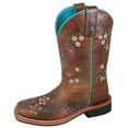 thumbnail image 2 of Smoky Mountain Western Boots Girls Floralie Pull On Brown 3841C, 2 of 7