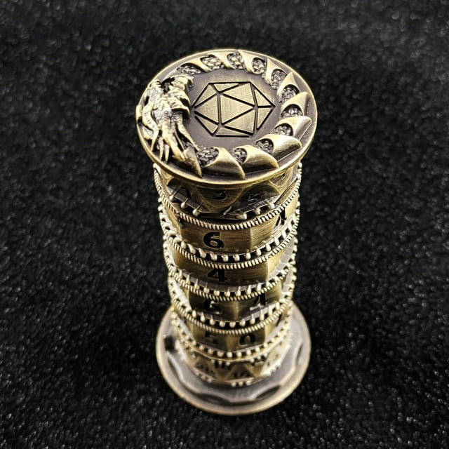 Roulette Dice For Dice Set 7 In 1 Metallic D&D Dice With For And Game Role Playing Table Game (Bloodstain) Toys