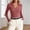 Brick Red, variant on Laipiong Womens Tops 2026 Elegant Collar V-Neck Long Sleeve Slim Fitted Ribbed Knit T Shirts Basic Fall Winter Casual Going Out Vacation Clothes