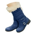 thumbnail image 2 of YLYL Snow Boots for Women Fur Fashion Classic High Top Warm Padded Low Heel Round Toe Boots, 2 of 8