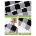 thumbnail image 4 of Vintage Farmhouse Bar Stool Covers Set of 6, Black and White Checkered Stretch Washable Bar Chair Covers with Backs, Removable Pub Counter Height Chair Cover for Kitchen Dining Room Cafe, 4 of 7