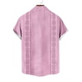 thumbnail image 6 of Nmnitkp Men's Short Sleeve Button Down Shirt, Ethnic Geometric Print Casual Collared Top, Lightweight Summer Relaxed Fit Vacation Shirt for Men Pink,4XL, 6 of 6