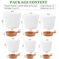 thumbnail image 6 of Remiawy Self Watering Plant Pots with Drainage Hole, 8/7/6.5/6/5.5/5 Inch Self Watering Planters for Indoor Outdoor Plants , White Plastic Flower Pots 6 Packs, 6 of 8