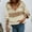 Khaki, variant on VSSSJ Oversized Sweaters for Women Casual V Neck Long Sleeve Stripe Color Block Loose Fit Fall Winter Chunky Knit Pullover Sweater Gray S