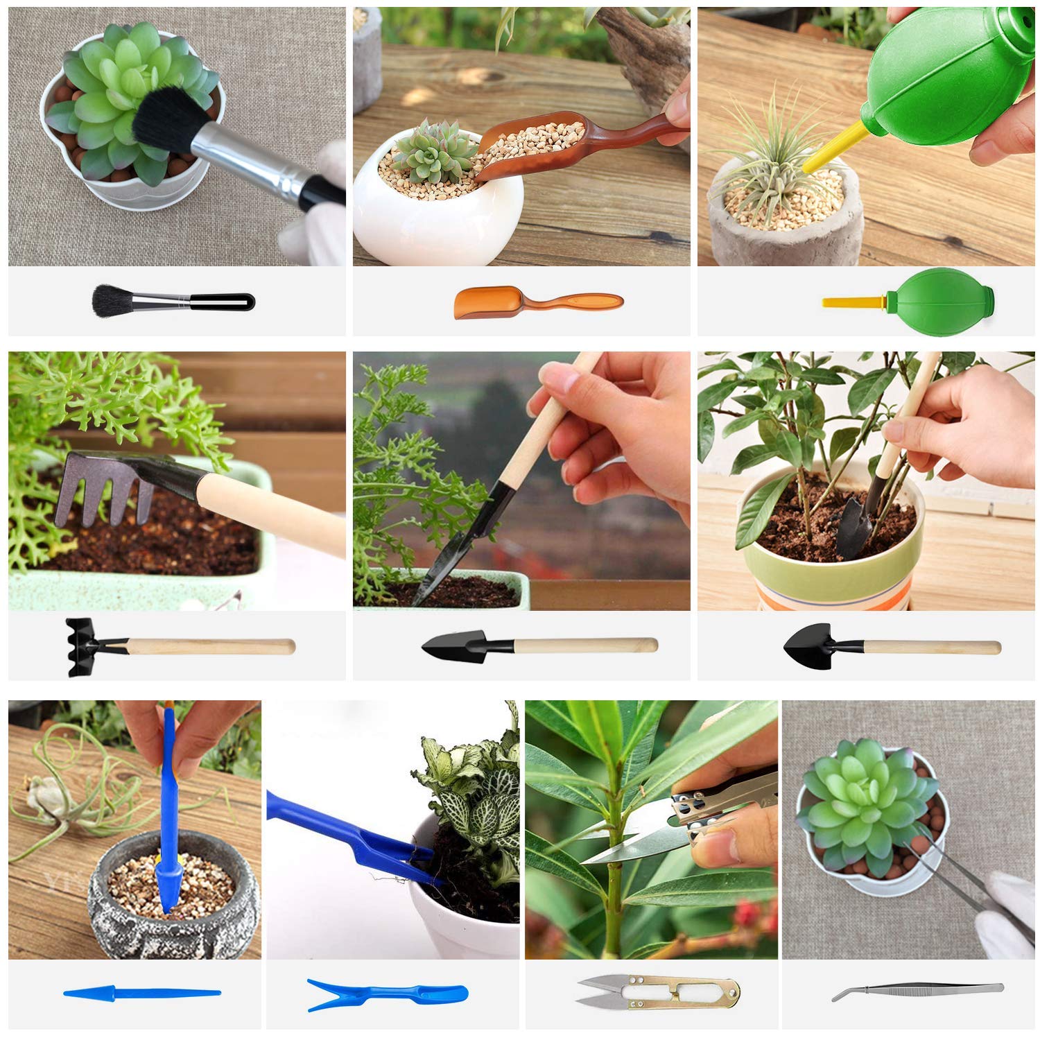 COCOBELA 111-Piece Garden Tool Set with Succulent Tools Kit photo 5