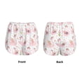 thumbnail image 3 of KLL Swan And Flowers Pattern Shorts Women,Athletic Shorts High Waisted Running Shorts Pocket Sporty Short Gym Elastic Workout Shorts-XX-Large, 3 of 7