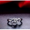 thumbnail image 2 of OM Jewels Moissanite 1.5Ct Round Cut Women's Heart Engagement Ring 14k White Gold Plated, 2 of 5