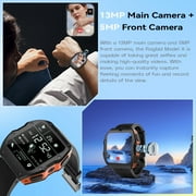 UBABAI Model X 4G Smart Watch 4GB+128GB 13MP+5MP Dual Camera WIFI GPS Android System 1.99 Inch Face Unlock 1050mah Silicone Strap