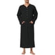 thumbnail image 1 of CAMISA DE NOCHE CHIC INSPIRE para Hombres de Algodón, Color Sólido, Cierre de Botón, 2 Bolsillos, Talla 2XL, Negro, 1 of 6