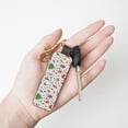 thumbnail image 4 of Wukai Winter Christmas And New Year Deer Print Leather Car Keychain, Universal Key Fob Keychain, Leather Key Chain Holder for Men and Women,360 Degree Rotatable, 4 of 5