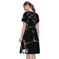 thumbnail image 2 of Bixox Robe d'Été à Manches Courtes pour Femmes Robe Ample Longueur Genou avec Poches-Animal Bouledogue, 2 of 7