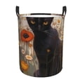 thumbnail image 2 of Cauagu Black Cat in Wildflowers for Laundry Basket,Collapsible Organizer Basket for Storage Bin Toy Bins Gift Baskets Bedroom Clothes Children Nursery Hamper -Medium, 2 of 7