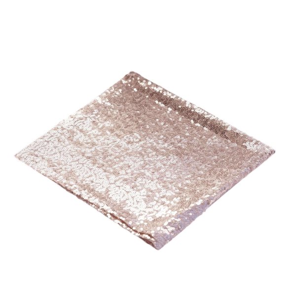 Balsa Circle 50 Pieces 20" Blush Sequins Napkins Wedding Decorating Tablecloths Holiday Dinner Party Table Decorations