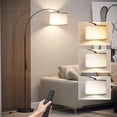 thumbnail image 6 of AOHAO Arc Floor Lamp with Adjustable Drum Shade, Tall Pole Reading Lamp Corner Light for Living Room Bedroom Study Room, Bulb Included, 6 of 12