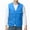 Blue, variant on LADIGASU Men Solid-Color Convenient Workwear Outdoor Zipper Multi-Pocket V-Neck Tank Top