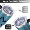 thumbnail image 5 of Halloween Pumpkin Stainless Steel Tumbler Happy Halloween Coffee Travel Mug with Straw,Thermal with Lids for Hot and Cold Drinks for School Camping 40 oz Spooky Cup, 5 of 7