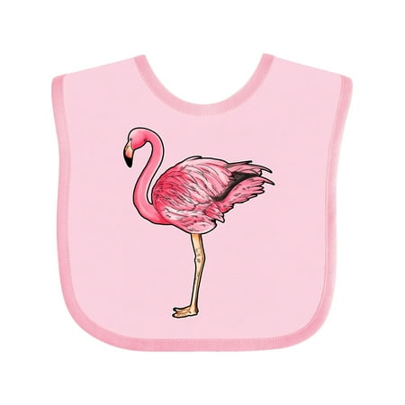 

Inktastic Pink Flamingo Gift Baby Boy or Baby Girl Bib