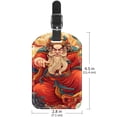 thumbnail image 6 of Square 2Pack PU Leather Chinese God of Wealth Cruise Luggage Tag with Privacy Cover and Name ID Tag for Travel Handbags Backpacks Luggage Tags, 6 of 6