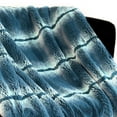 thumbnail image 3 of Plutus Teal Fluffy Fields Faux Fur Luxury Throw Blanket, 3 of 3