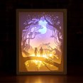 thumbnail image 1 of Yeacher 3D Paper Carving Night Light LED Papercut Light Box Sculptures Frame Gift Decorative Desktop Lamp, 1 of 8