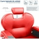 thumbnail image 5 of Sillón de Barbero Bluelander Diseño Europeo Rojo, 5 of 5