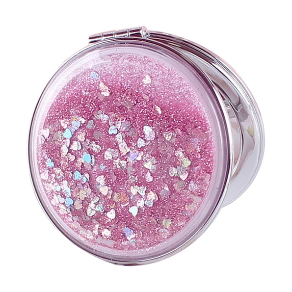 Mirror Pocket Mini Quicksand Makeup Mirror Portable Double Sided Mirror