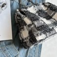 thumbnail image 2 of Bolso de mano de moda para mujer, bolso cruzado con cadena a cuadros Vintage para el trabajo, viajes, compras, 2 of 8